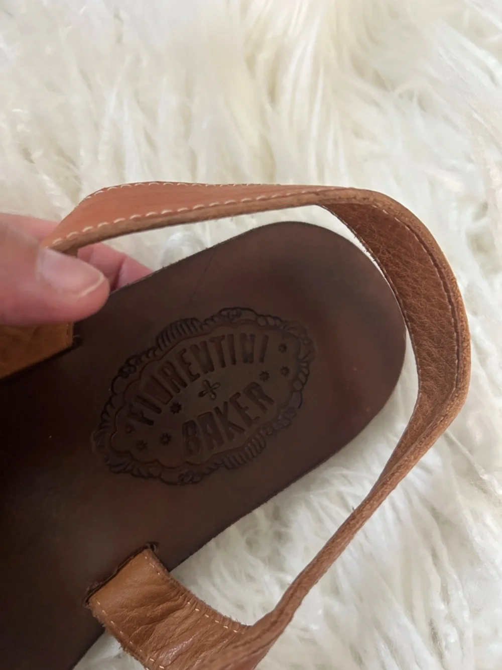 Fiorentini Baker embossed leather sandals  size 38 made in italy - Picture 2 of 5